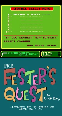 PlayChoice-10: Uncle Fester's Quest - The Addams Family screen shot title